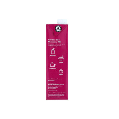 Suncoast Gold Macadamia Unsweetened Long Life Milk 1l - 1L