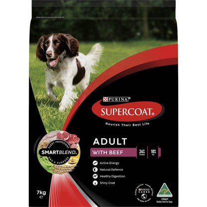 Supercoat Adult Beef Dry Dog Food 7kg