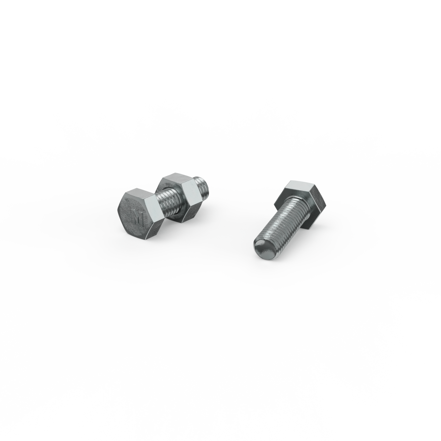 Zenith M8 x 25mm Zinc Plated Hex Head Bolts and Nuts - 25 Pack
