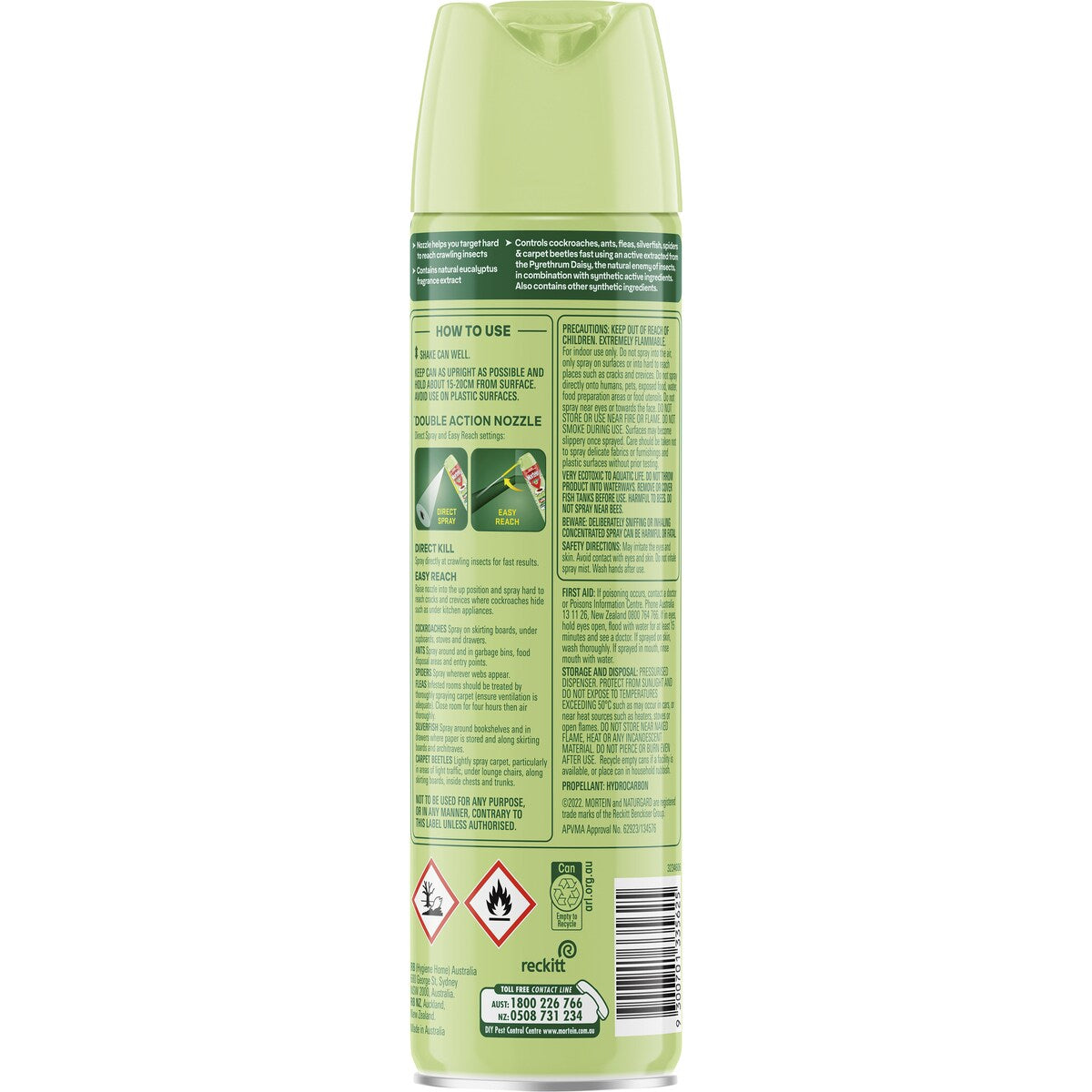 Mortein Naturgard Easy Reach Crawling Insect Spray 320g