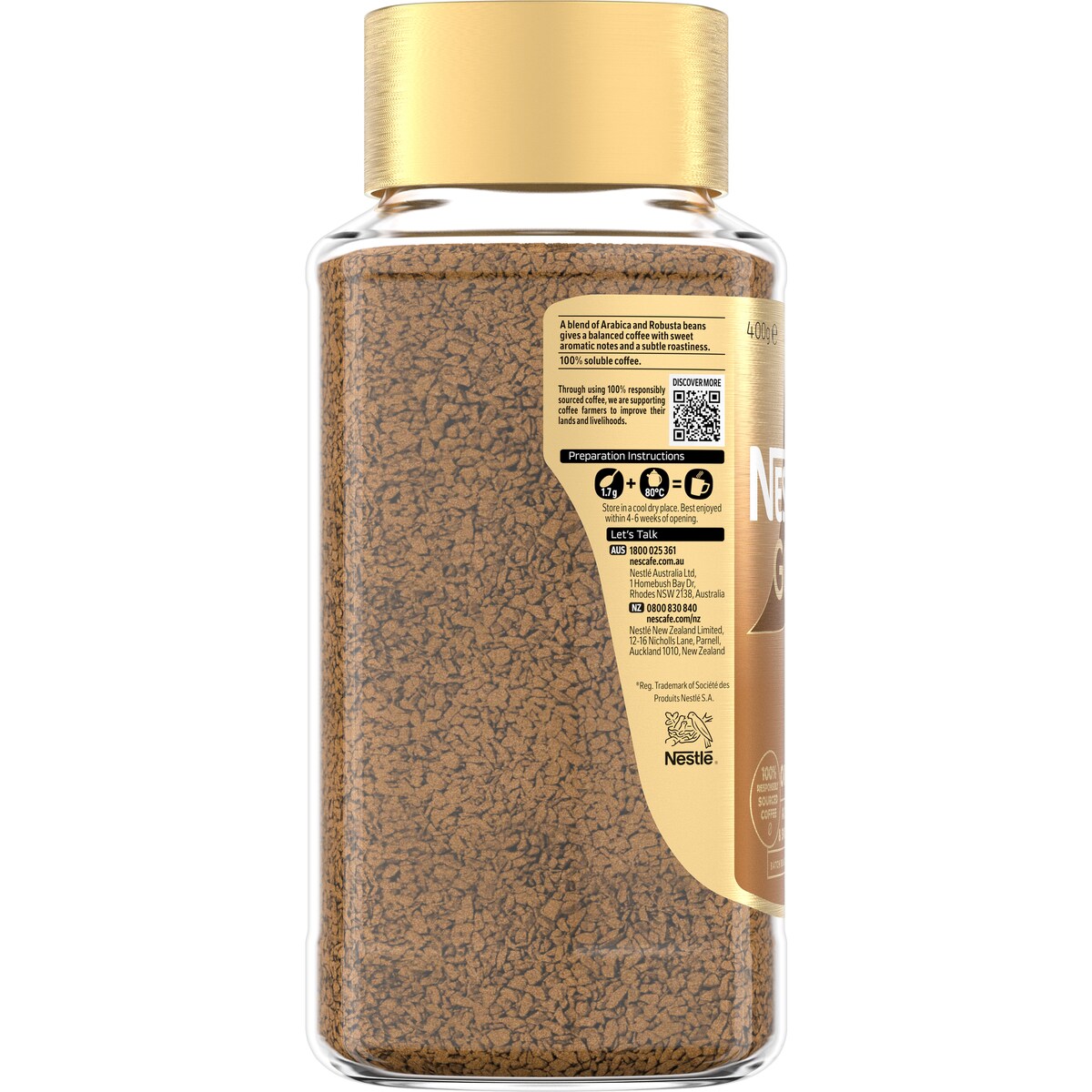 Nescafe Gold Original Soluble Instant Coffee 400g