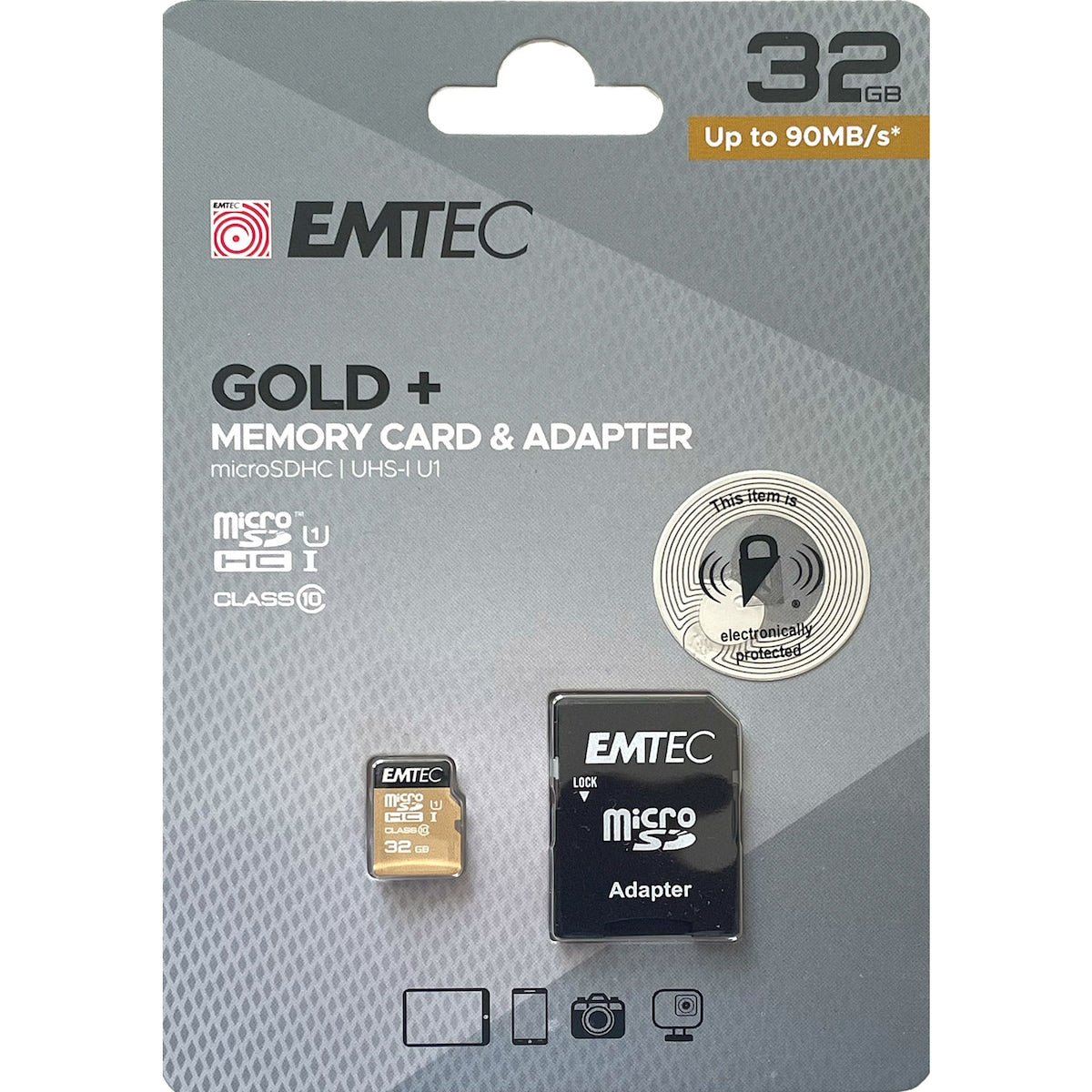 Emtec Gold Memory Card & Adapter 32gb Each