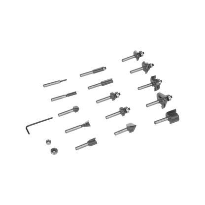 Ryobi Mixed Router Bit Set - RRBM15S - 1/4" Shank - 15 Piece