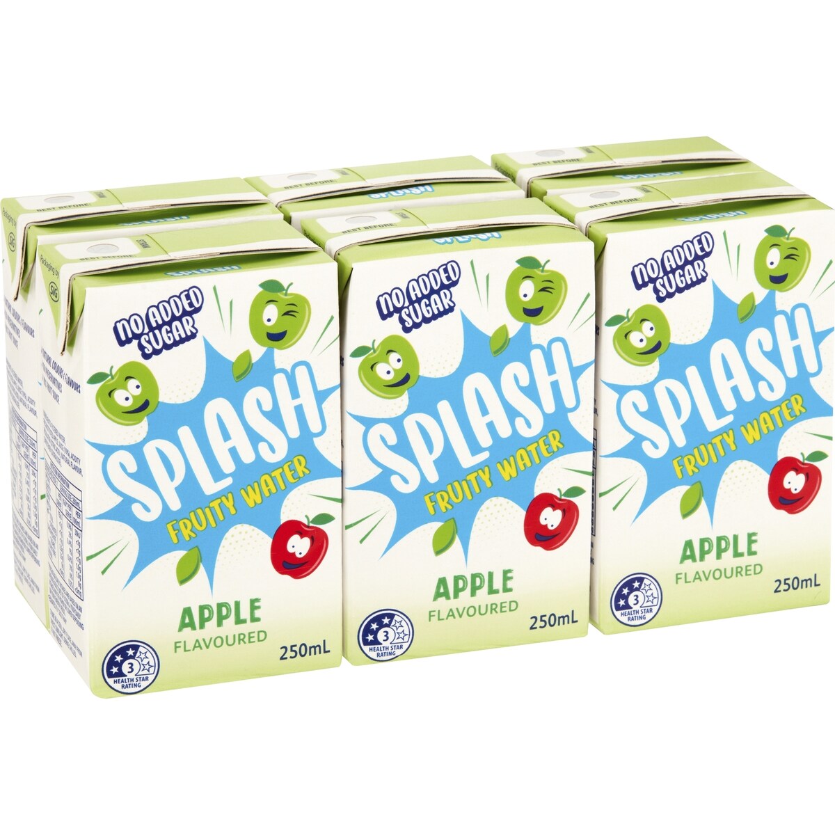 Splash Fruity Water Apple Flavour 250ml x 6 Pack