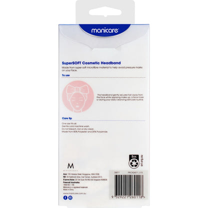 Manicare Supersoft Cosmetic Headband Each