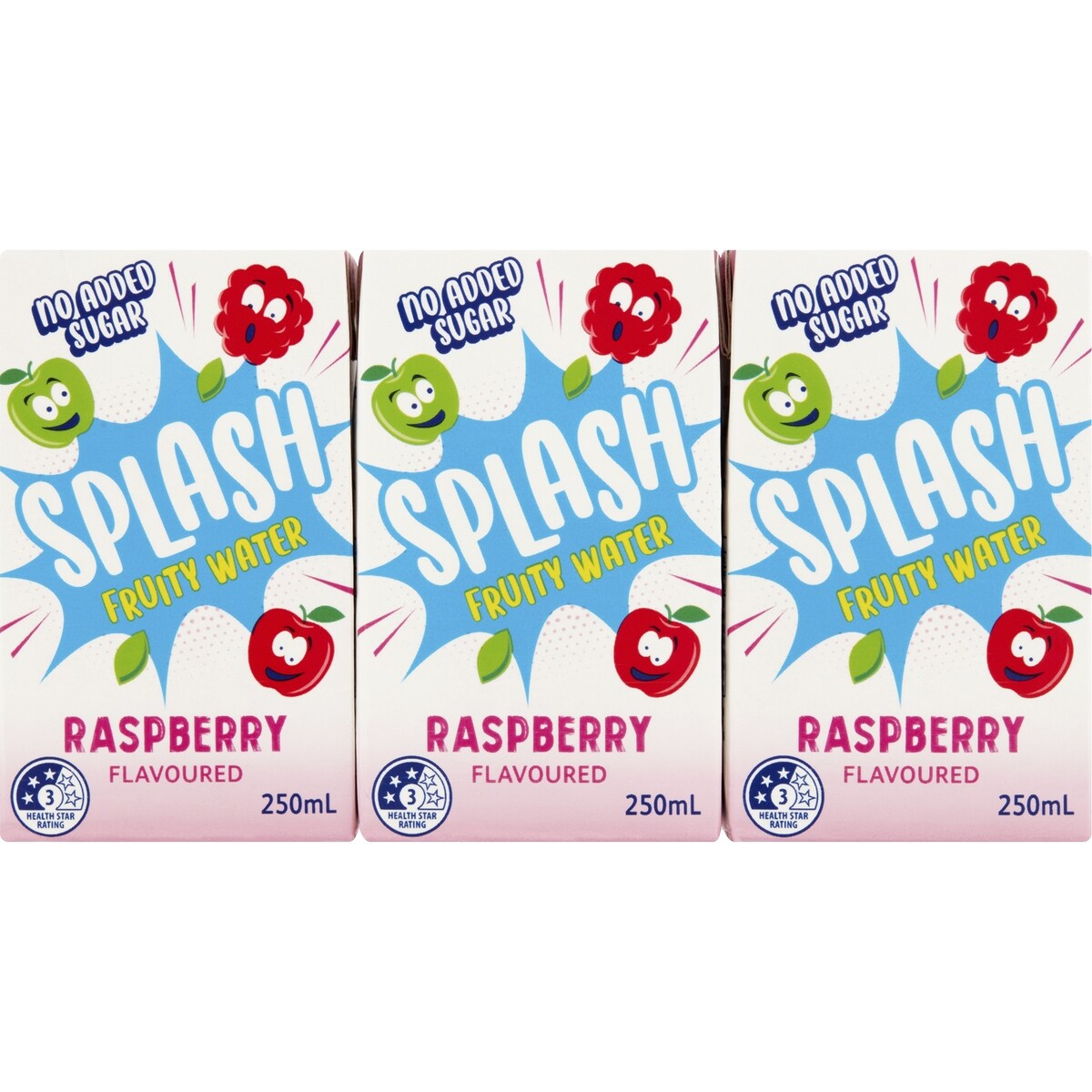Splash Fruity Water Raspberry Flavour 250ml x 6 Pack