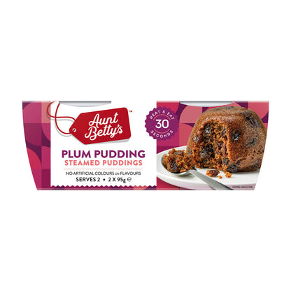 Aunt Betty's Plum Pudding 2 Pack - 220g