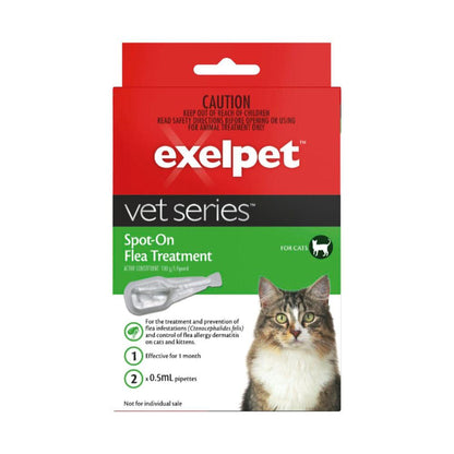 Exelpet Vet Series Spot On Flea Treatment Cat Kitten - 2 Pack