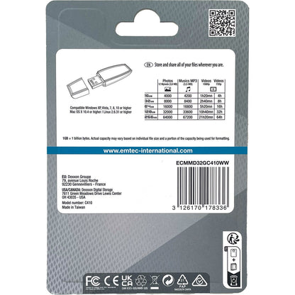 Emtec Style Flash Drive 32gb Usb 2.0 1 Pack