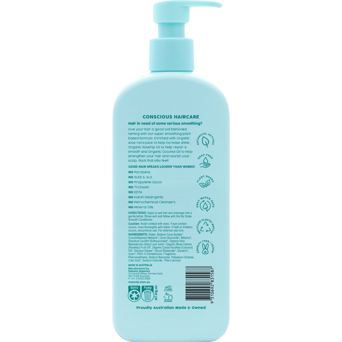 My Soda Smooth & Silky Shampoo For Frizz Prone Hair 800ml