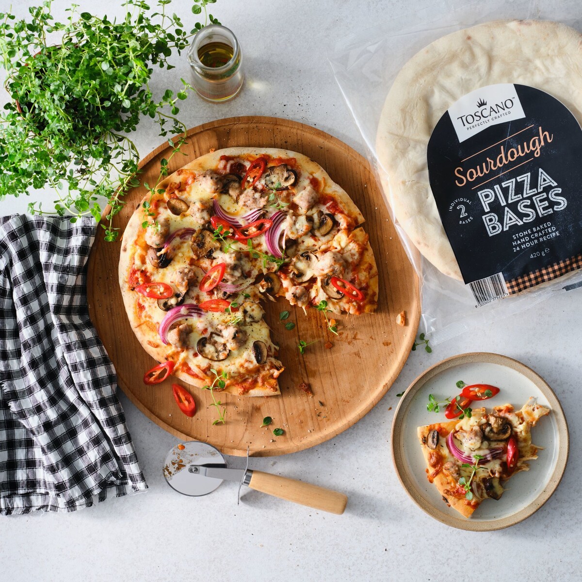 Toscano Sourdough Pizza Base 2 Pack