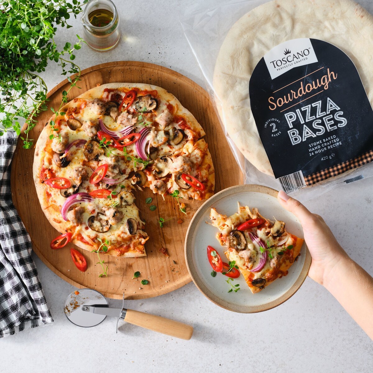 Toscano Sourdough Pizza Base 2 Pack