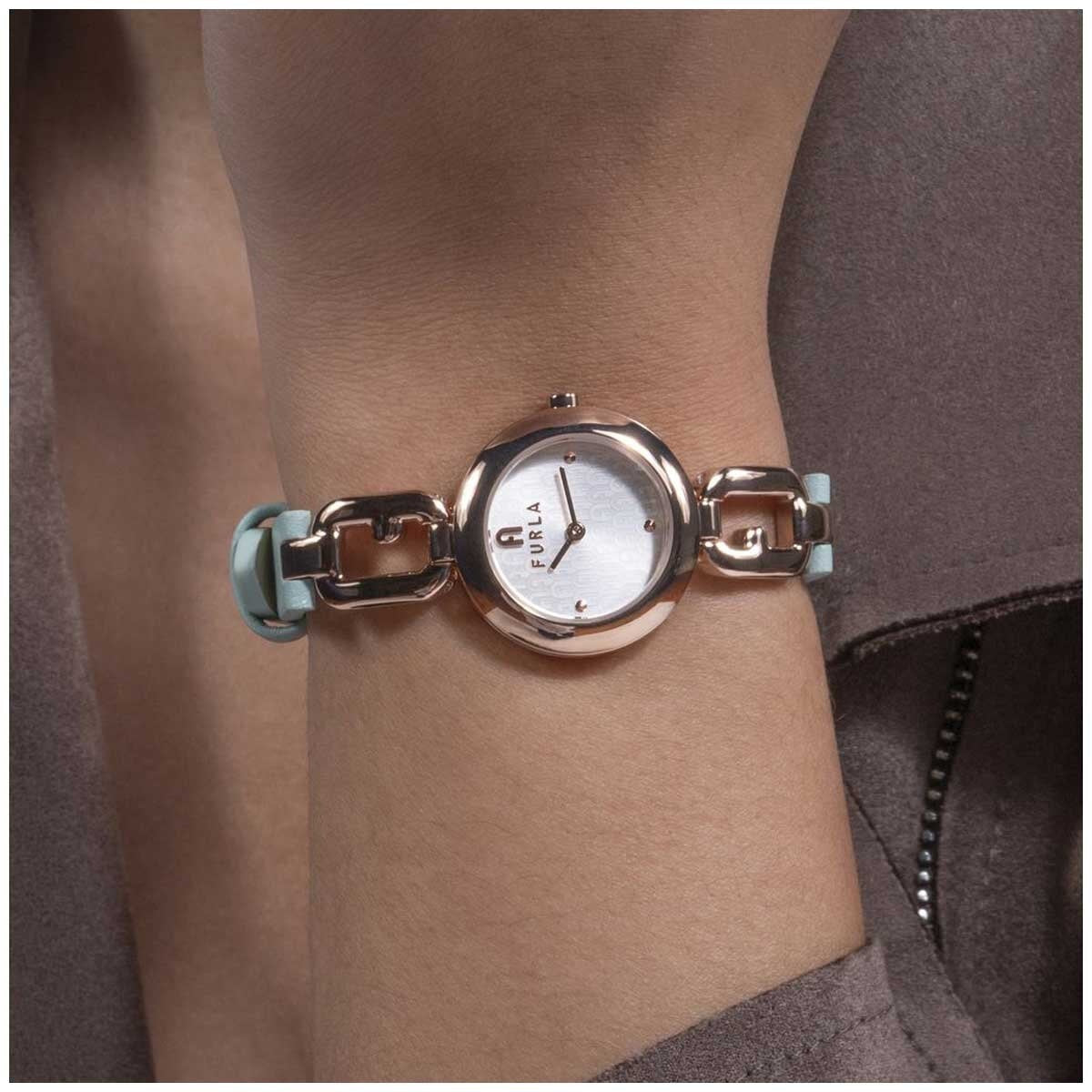 Furla Jewellery Arco Chain Green Women’s Watch WW0015010L5