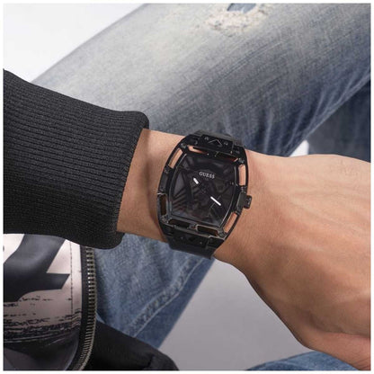 GUESS Legend Black Silicone Men's Watch GW0500G2