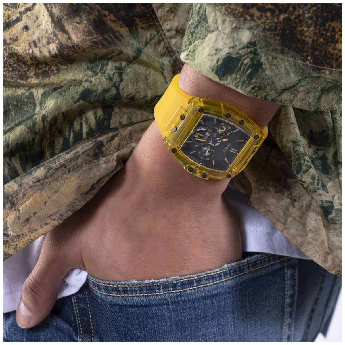 GUESS Yellow Multifunction Men’s Watch GW0203G6