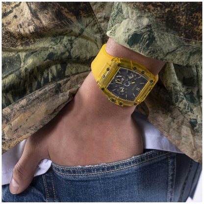 GUESS Yellow Multifunction Men’s Watch GW0203G6