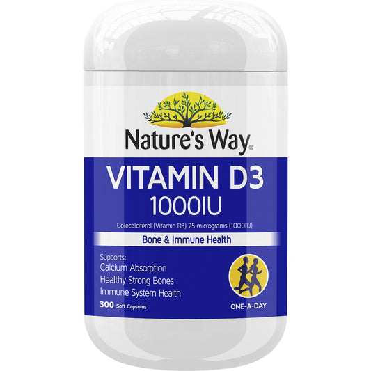 Natures Way Vitamin D3 1000IU Soft Capsules 300 pack