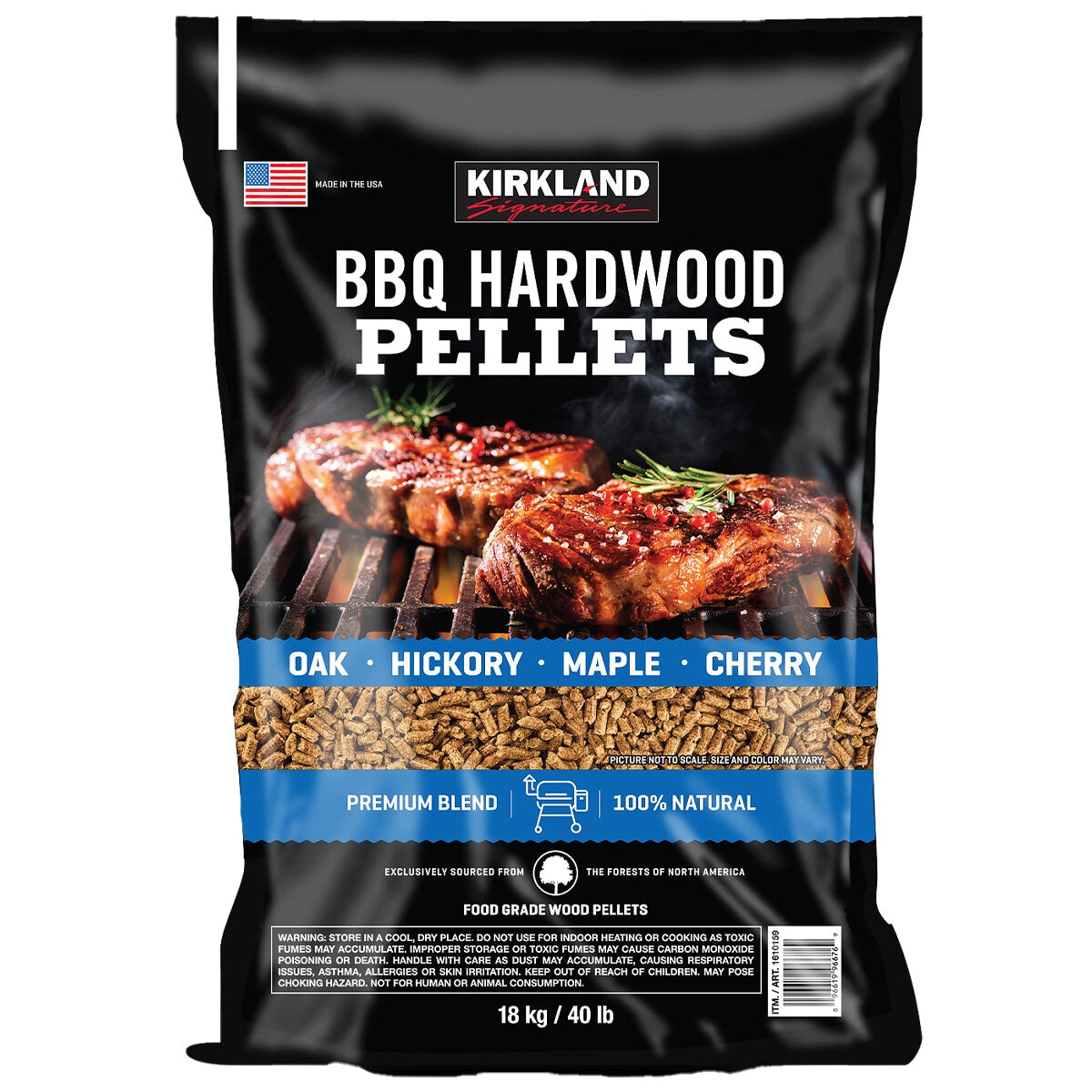 Kirkland Signature BBQ Hardwood Pellets All-Natural 18kg