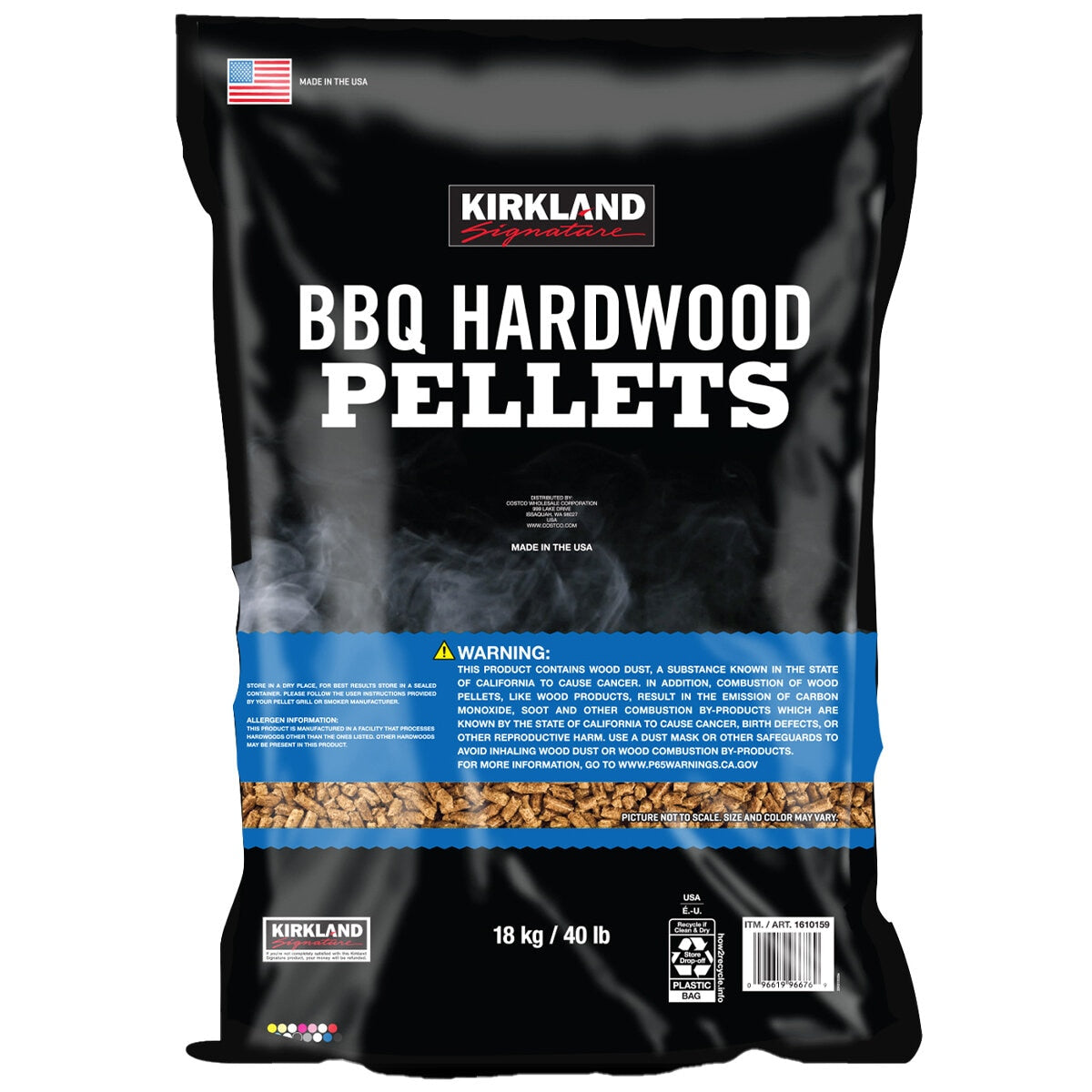 Kirkland Signature BBQ Hardwood Pellets All-Natural 18kg