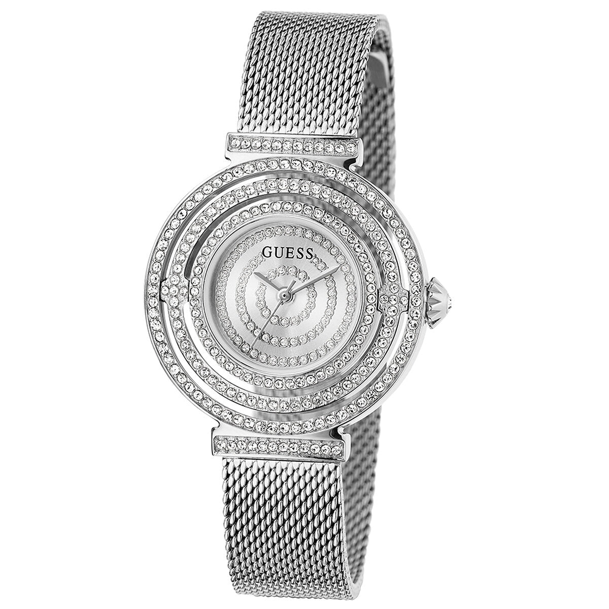 GUESS Dream Silver Crystal Mesh Women's Watch GW0550L1