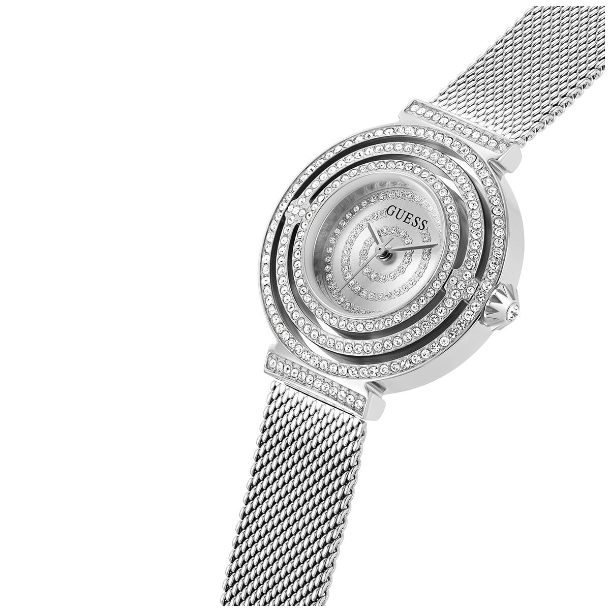 GUESS Dream Silver Crystal Mesh Women's Watch GW0550L1