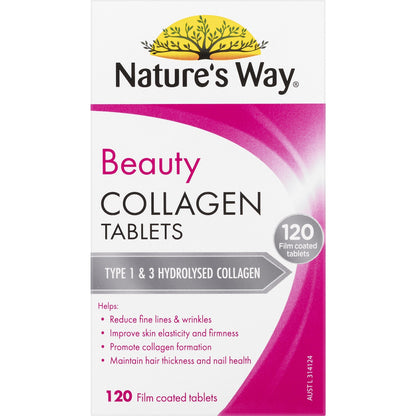 Natures Way Beauty Collagen Tablets 120 pack