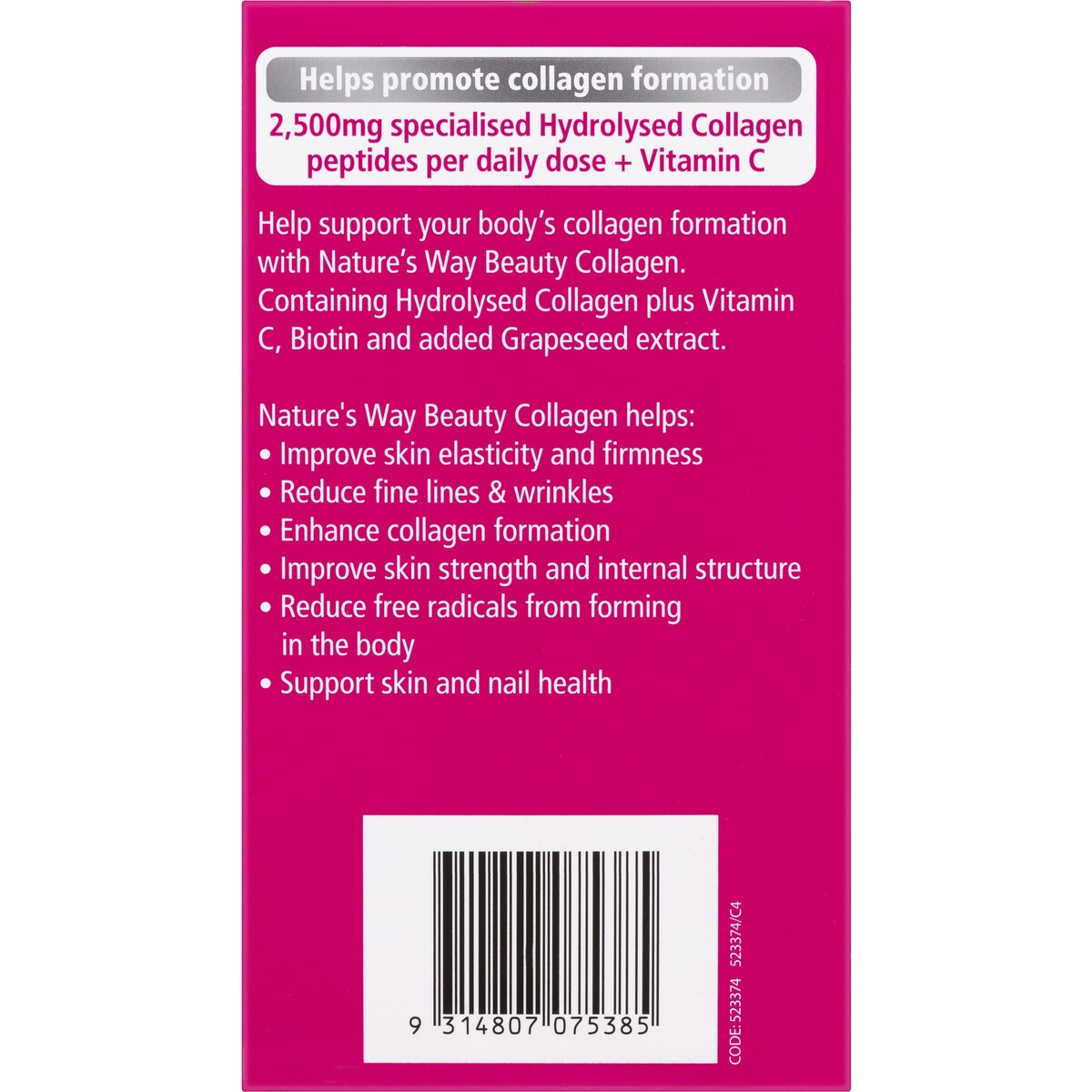 Natures Way Beauty Collagen Tablets 120 pack