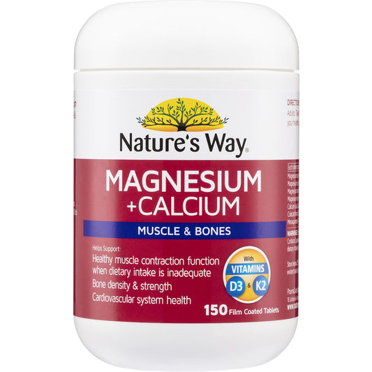 Natures Way Magnesium + Calcium Muscle & Bones 150 pack