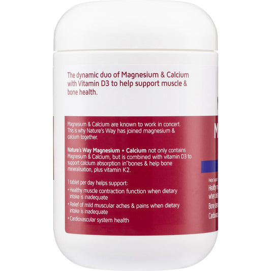 Natures Way Magnesium + Calcium Muscle & Bones 150 pack