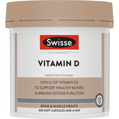 Swisse Ultiboost Vitamin d Capsules For Bone And Muscle Health 400 Pack