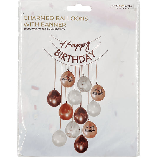 Whiz Pop Bang Charmed Balloons With Banner 13 Pack