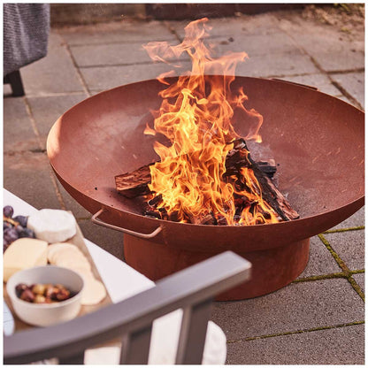 Glow Brooklyn Large Bowl Fire Pit 80cm Rust