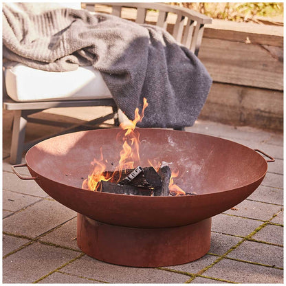 Glow Brooklyn Large Bowl Fire Pit 80cm Rust