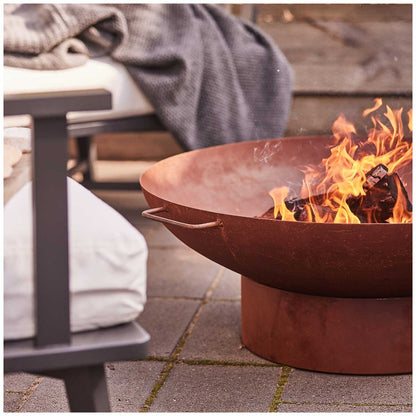 Glow Brooklyn Large Bowl Fire Pit 80cm Rust