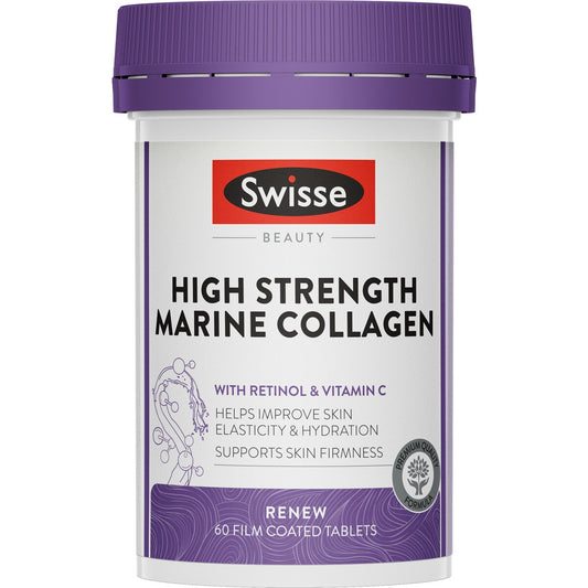 Swisse Beauty High Strength Marine Collagen Tablets For Skin 60 Pack