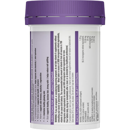Swisse Beauty High Strength Marine Collagen Tablets For Skin 60 Pack
