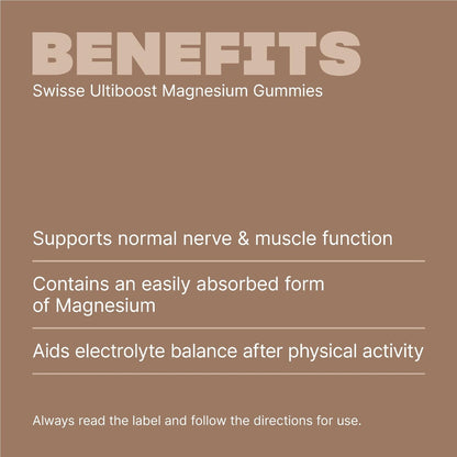 Swisse Ultiboost Magnesium Gummies For Bone And Muscle Health 60 Pack