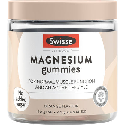 Swisse Ultiboost Magnesium Gummies For Bone And Muscle Health 60 Pack