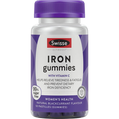 Swisse Ultiboost Iron Gummies Helps Relieve Fatigue 50 Pack