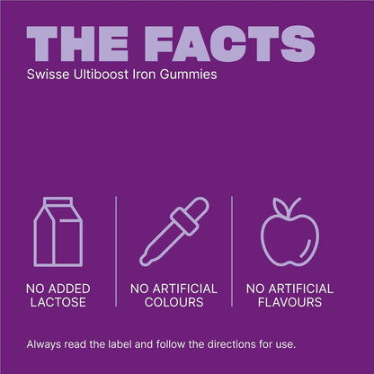 Swisse Ultiboost Iron Gummies Helps Relieve Fatigue 50 Pack