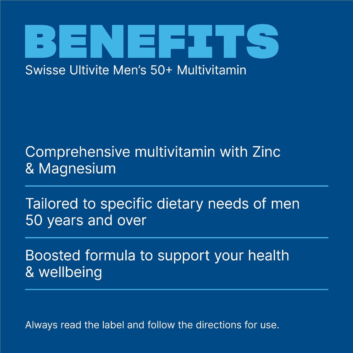 Swisse Ultivite Mens 50+ Multivitamin Tablets 90 Tablets