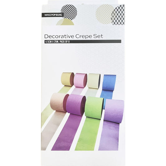 Whiz Pop Bang Decorative Crepe Set 8 Pack