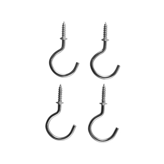 Everhang Cup Hooks - 18mm Zinc Plated - Steel - 4 Pack - Durable