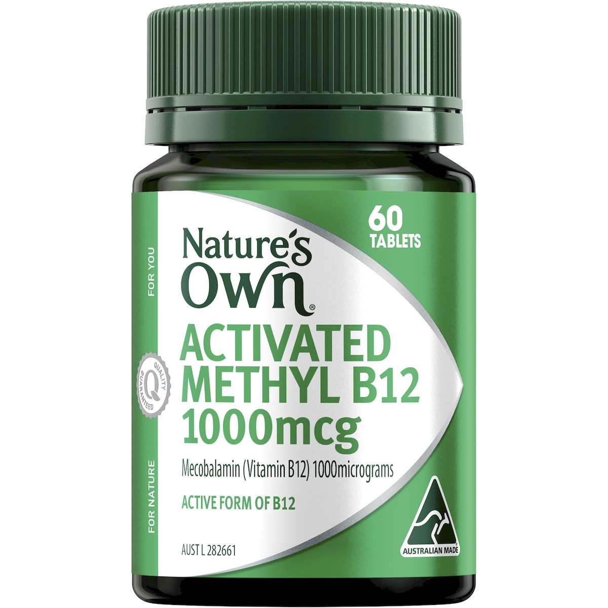 Nature's Own Activated Methyl B12 1000mcg With Vitamin B For Energy 60 Pack