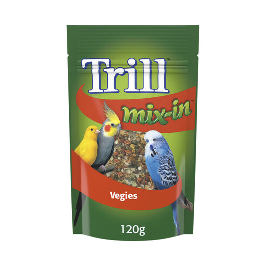 Trill Mix In Dry Bird Seed Food Vegies Pouch - 120g