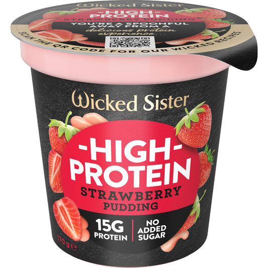 Wicked Sister High Protein Strawberry Pudding 170g