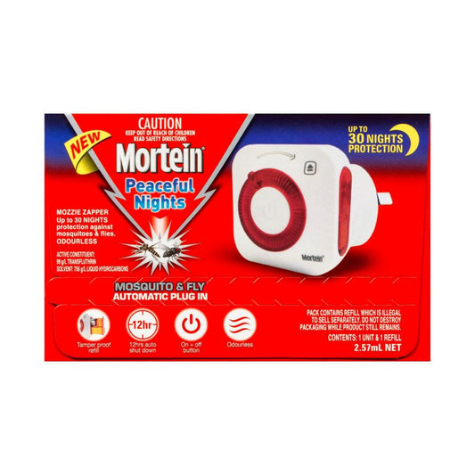 Mortein Peaceful Nights Mosquito & Fly Control Primary - 2.57mL
