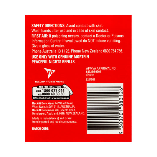 Mortein Peaceful Nights Mosquito & Fly Control Primary - 2.57mL