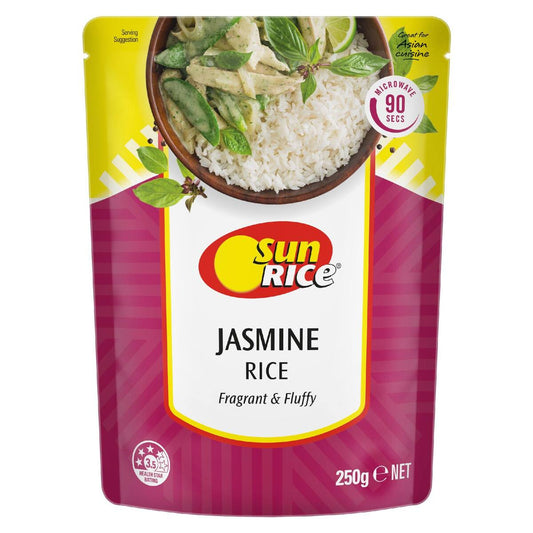 Sunrice Microwave Jasmine Rice Pouch 250g