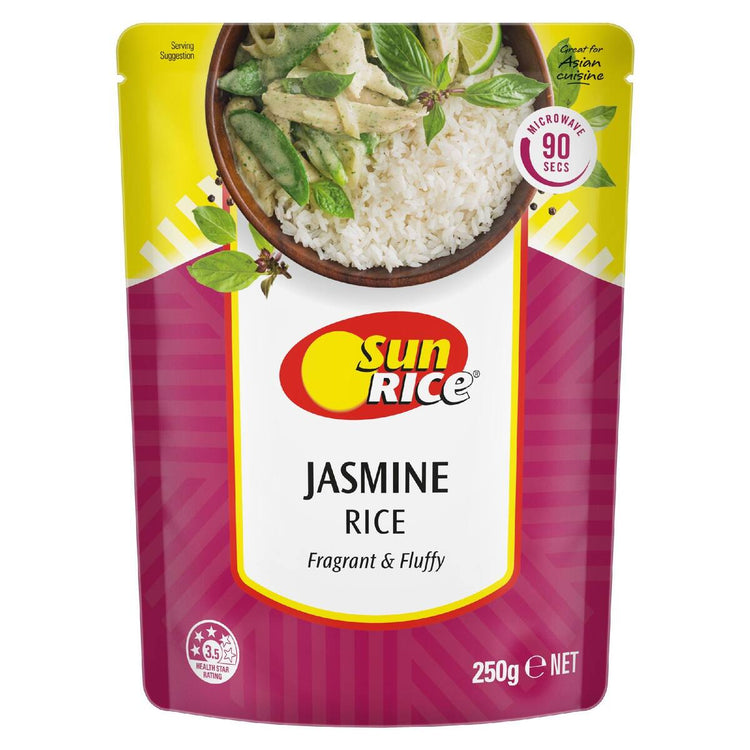 Sunrice Microwave Jasmine Rice Pouch 250g
